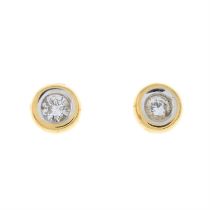 14ct gold diamond stud earrings