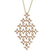 9ct gold pendant, with chain