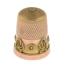 Victorian 9ct gold thimble