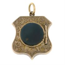Victorian bloodstone locket pendant