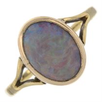 Opal single-stone ring