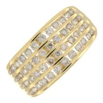 18ct gold diamond band ring