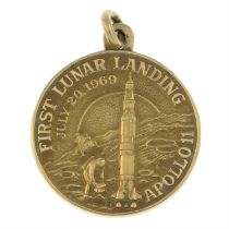 Mid 20th century 'First Lunar Landing' pendant