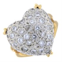 18ct good diamond cluster ring