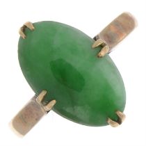Jade single-stone ring