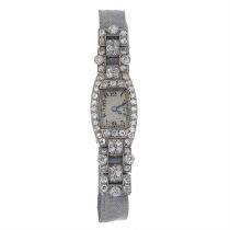 Mid 20th century diamond wrist watch, AF