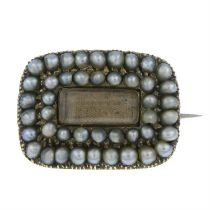 19th century split pearl brooch