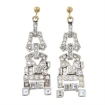 Diamond drop earrings