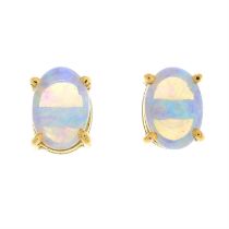 Opal stud earrings