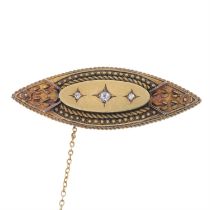 Victorian gold diamond brooch