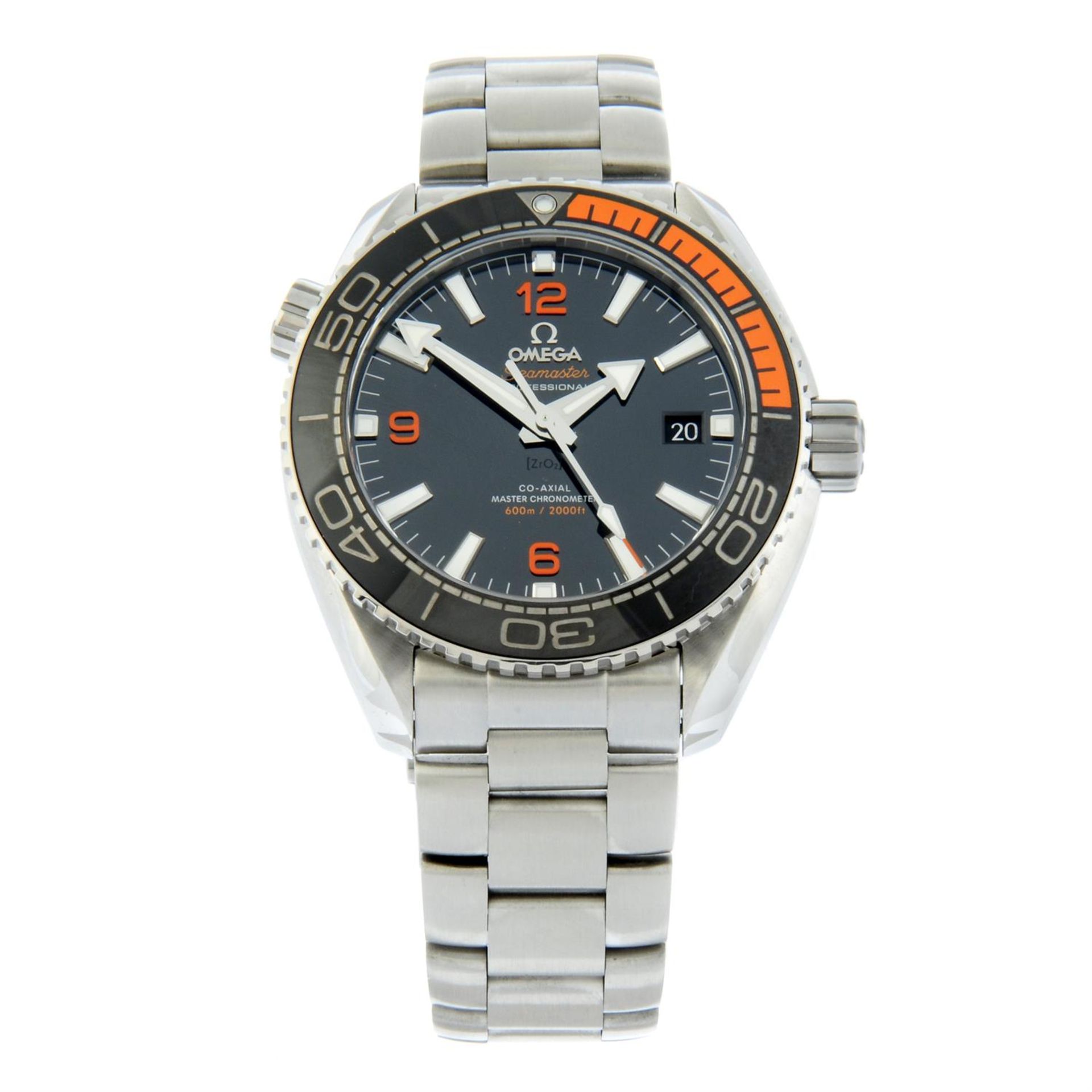 Omega - a Seamaster Planet Ocean Co-Axial bracelet watch, 44mm.