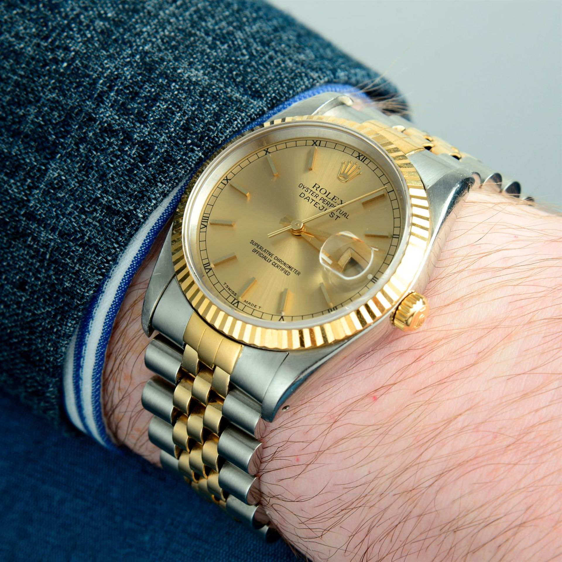 Rolex - an Oyster Perpetual Datejust watch, 36mm. - Bild 6 aus 6