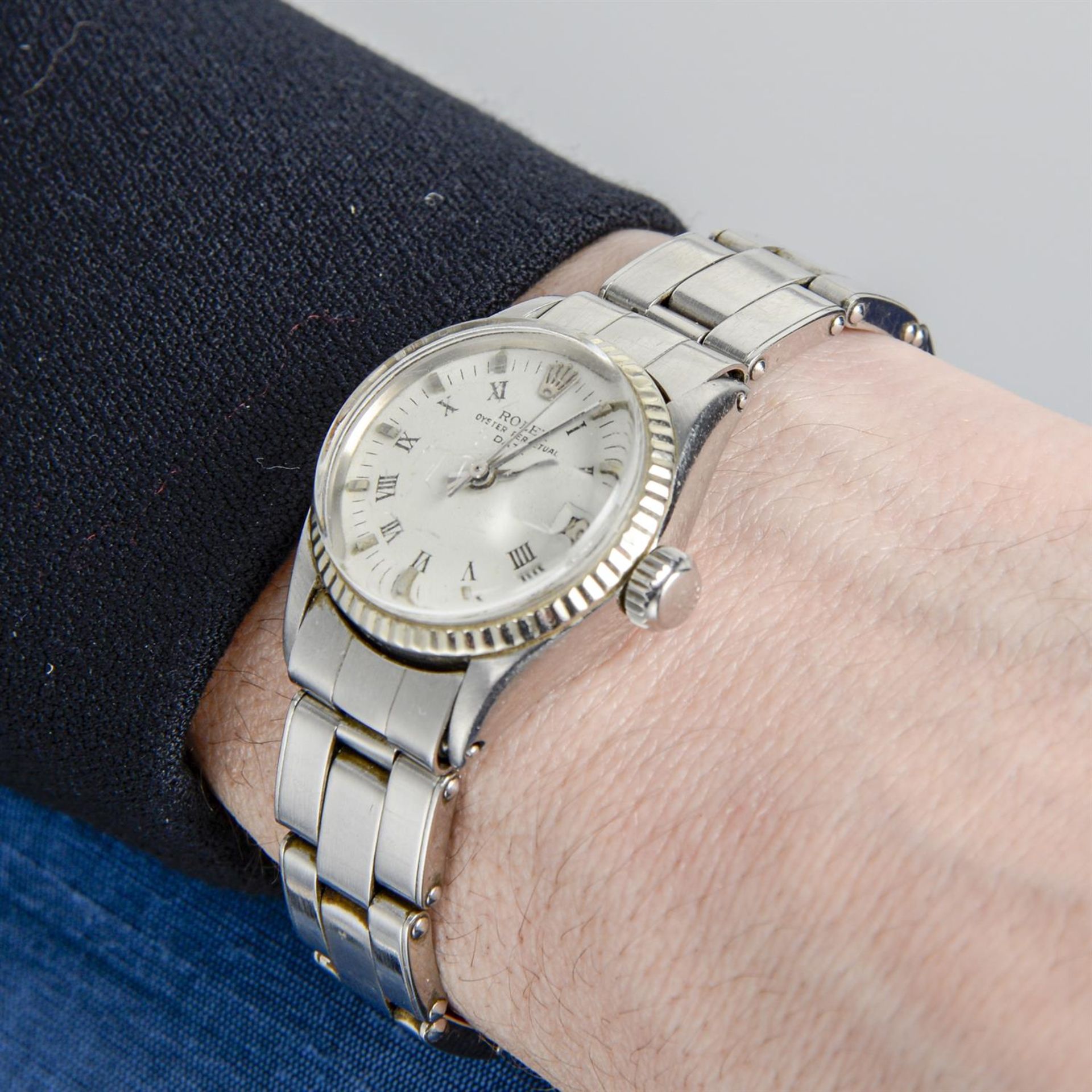 Rolex - an Oyster Perpetual Date watch, 24mm. - Image 5 of 5