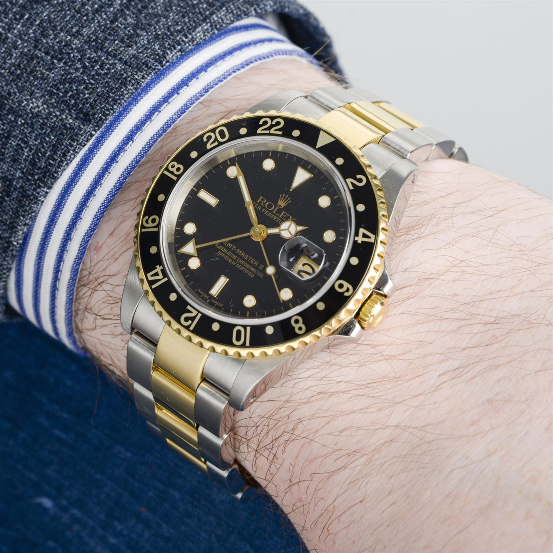 Rolex - an Oyster Perpetual GMT- Master II watch, 40mm. - Bild 6 aus 7
