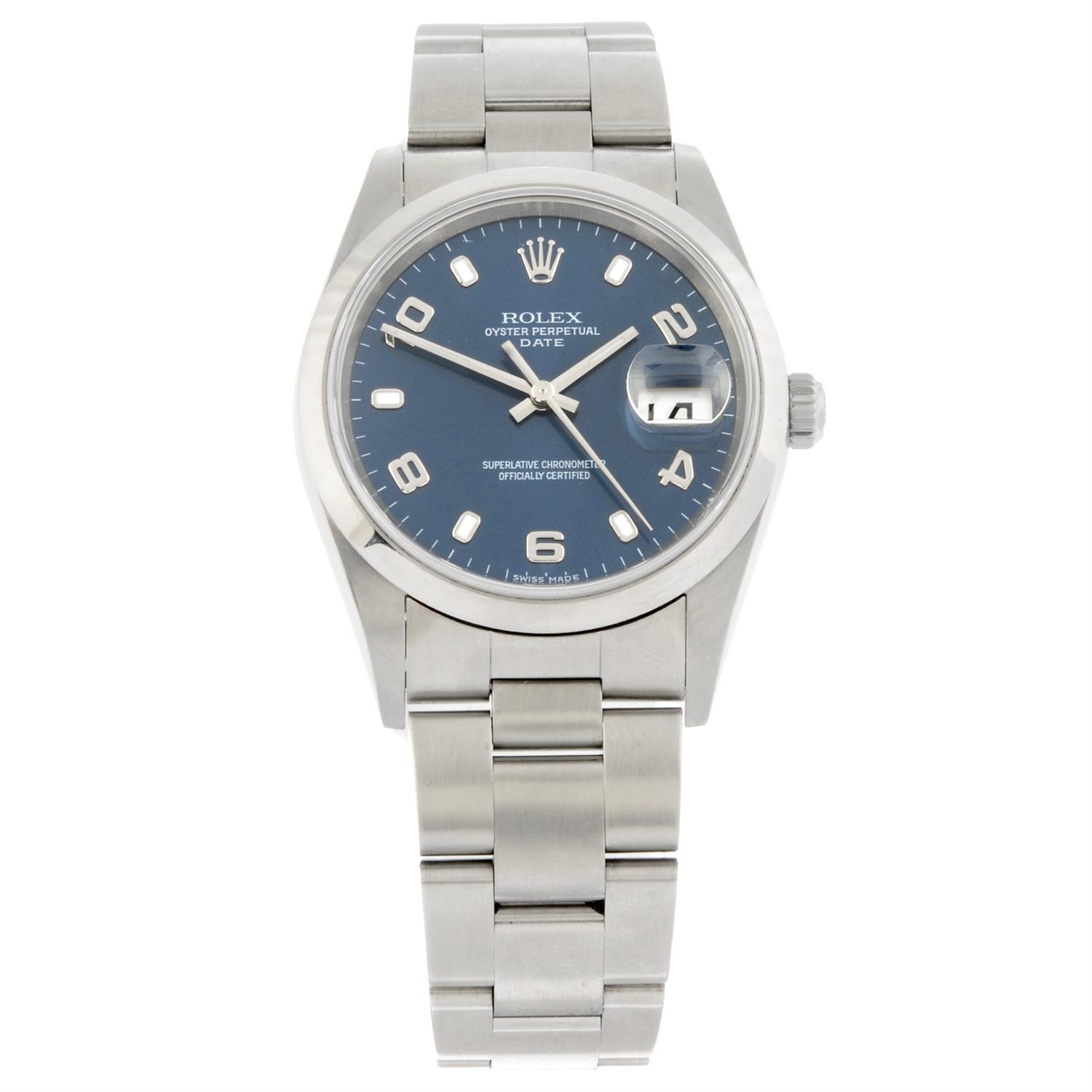 Rolex - an Oyster Perpetual Date watch, 34mm.