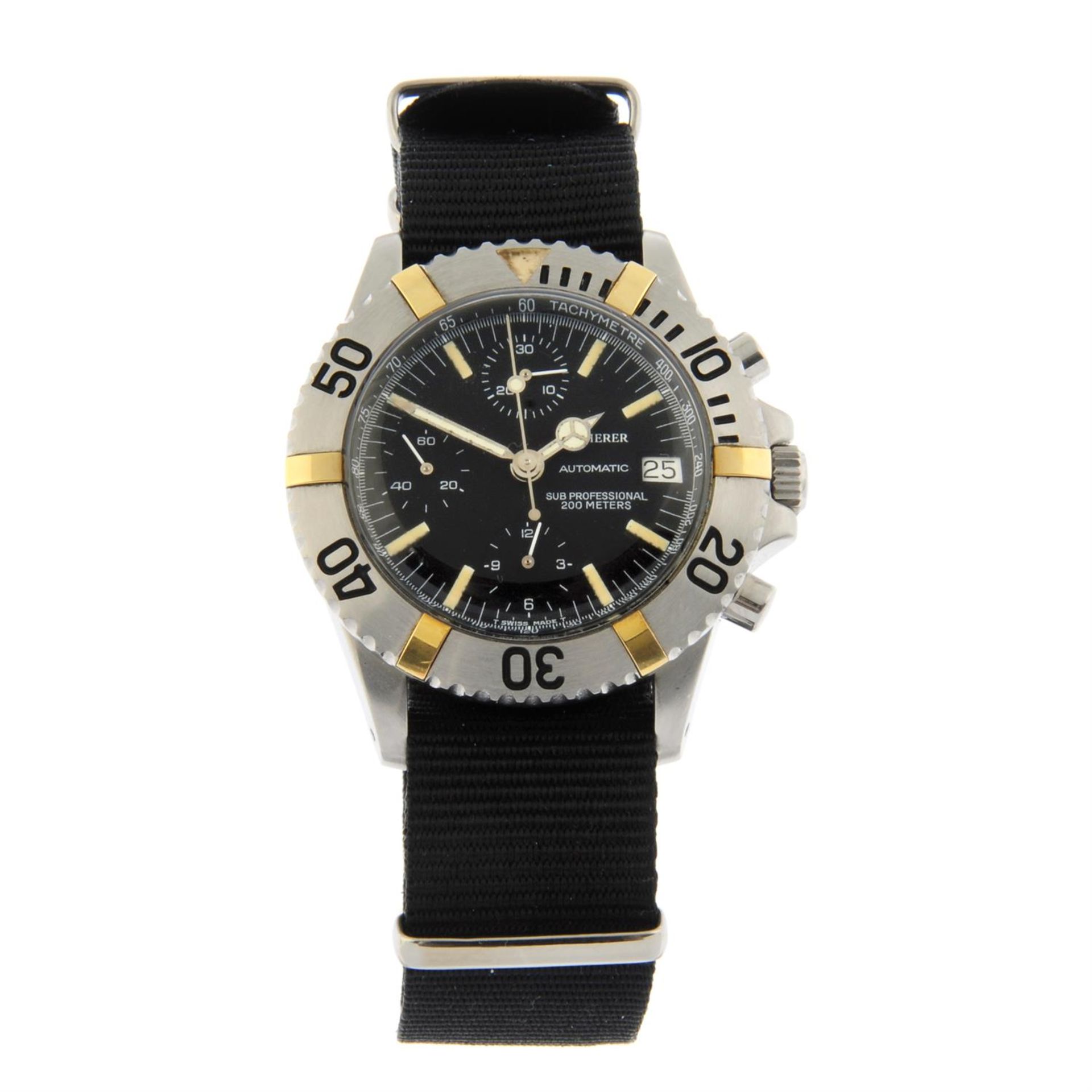 Bucherer - a Sub Professional chronograph watch, 39mm.