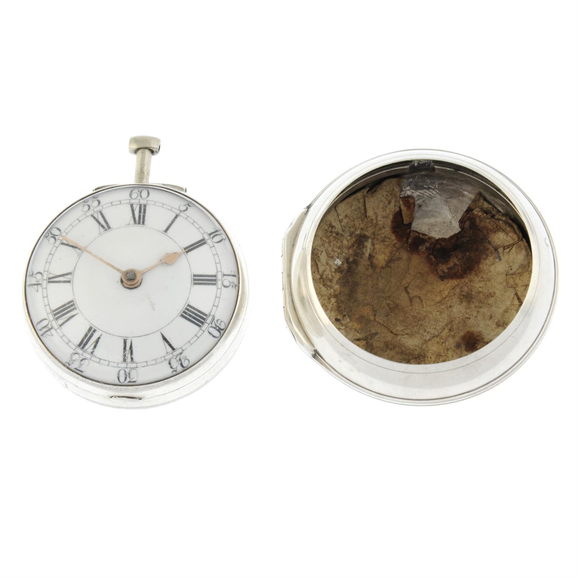 A pair case pocket watch by R. Poll, 51mm. - Bild 2 aus 4