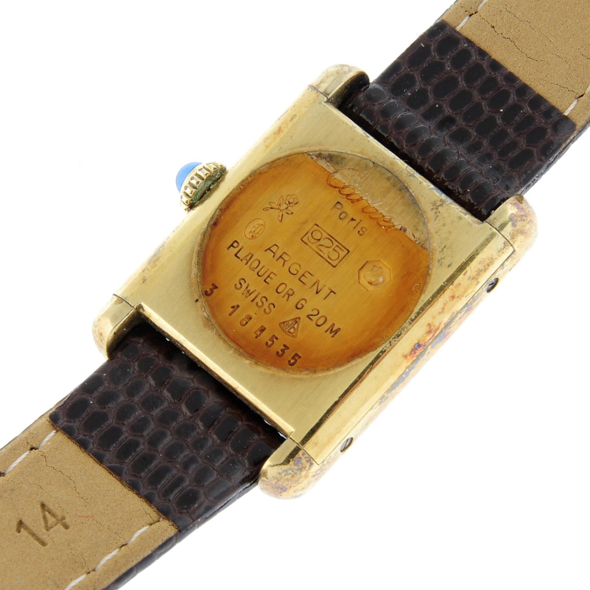 Cartier - a Must de Cartier Tank watch, 21mm. - Image 5 of 5
