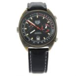 Heuer - a Monza chronograph watch, 38.5mm.