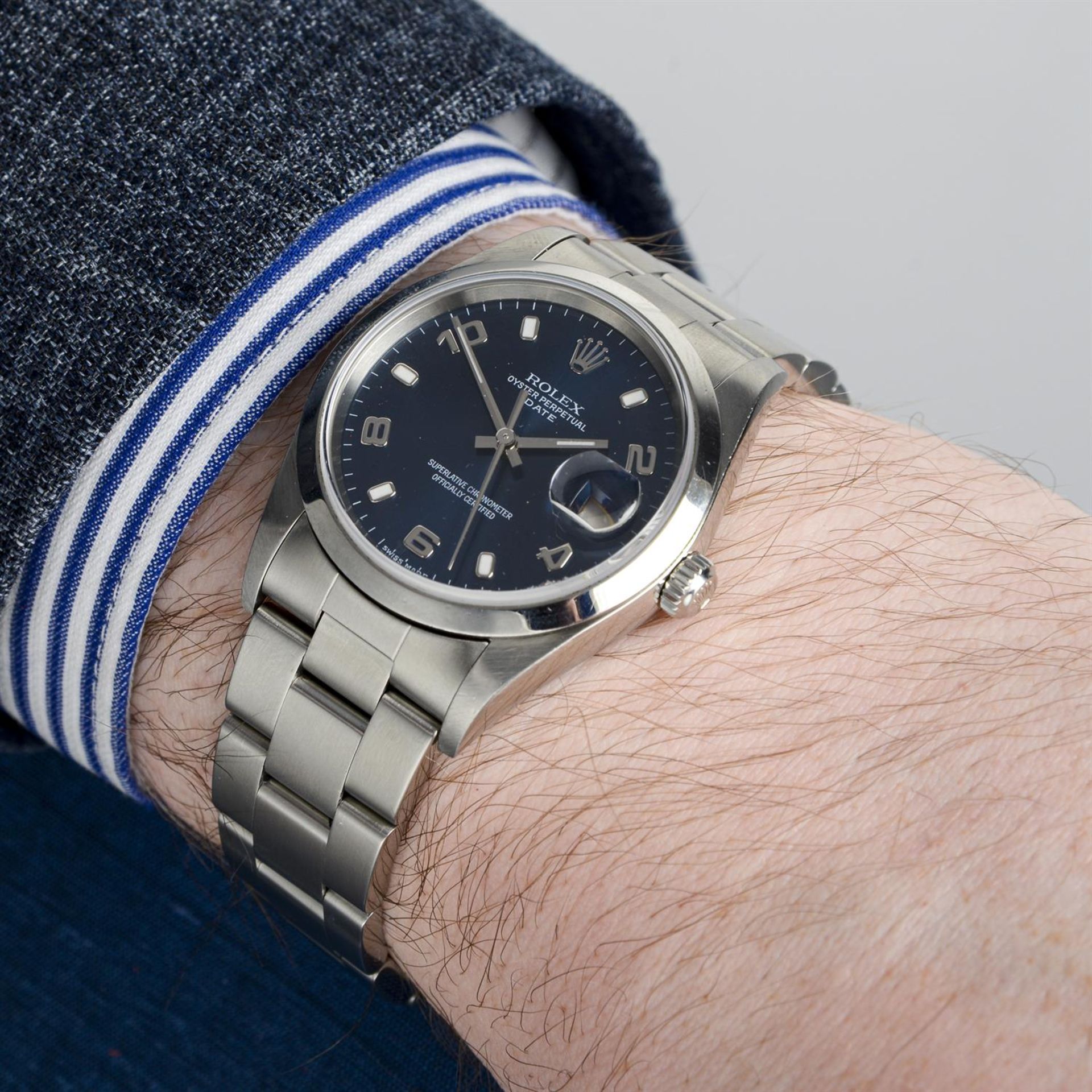 Rolex - an Oyster Perpetual Date watch, 34mm. - Image 7 of 7