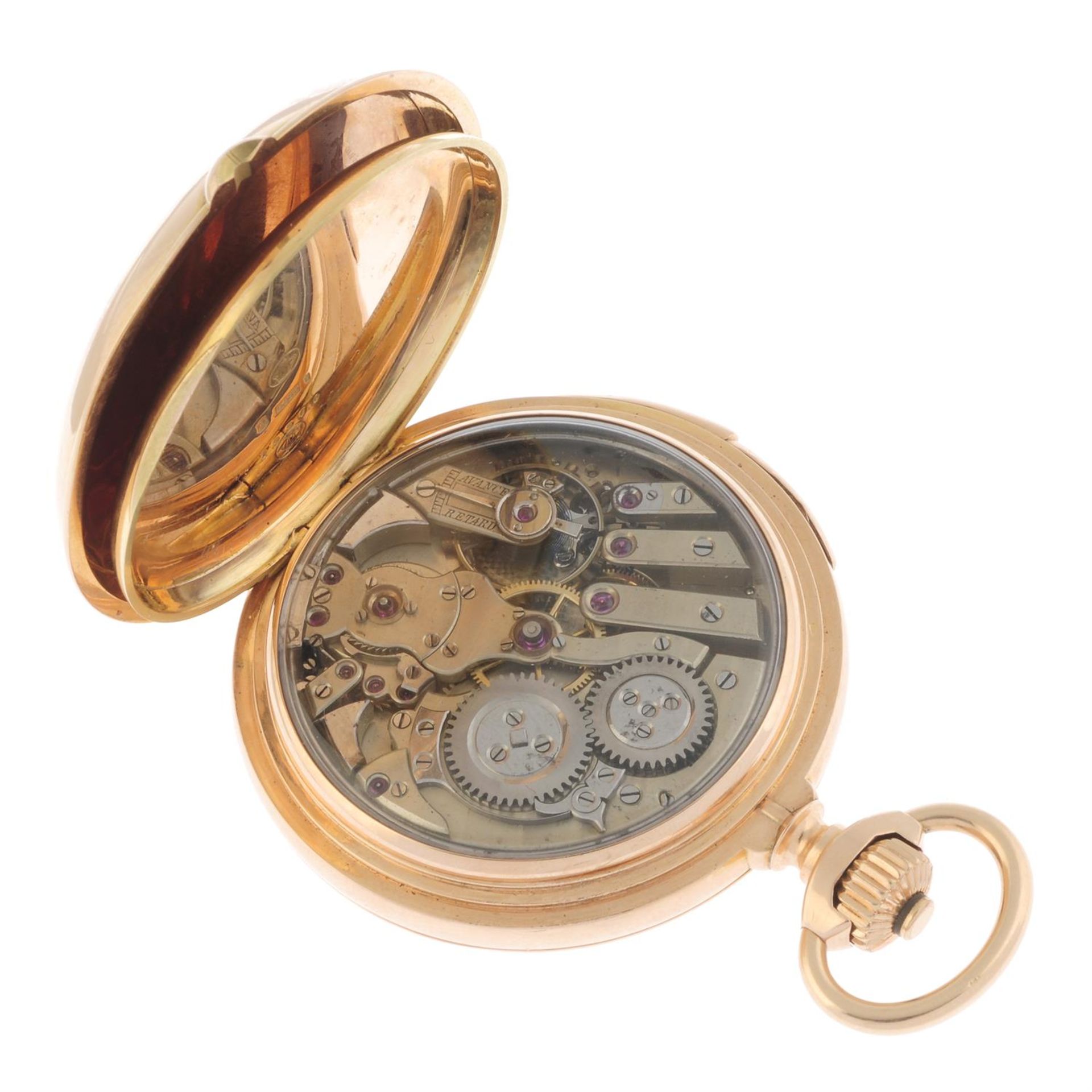 A full hunter repeater pocket watch, 51mm. - Image 5 of 6