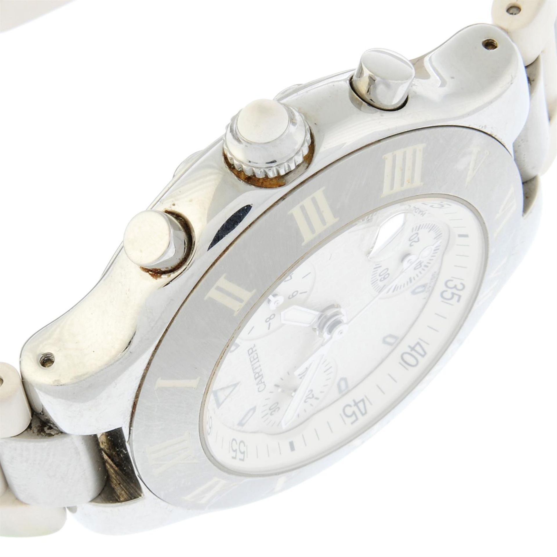 Cartier - a Chronoscaph 21 watch, 38mm. - Image 3 of 5
