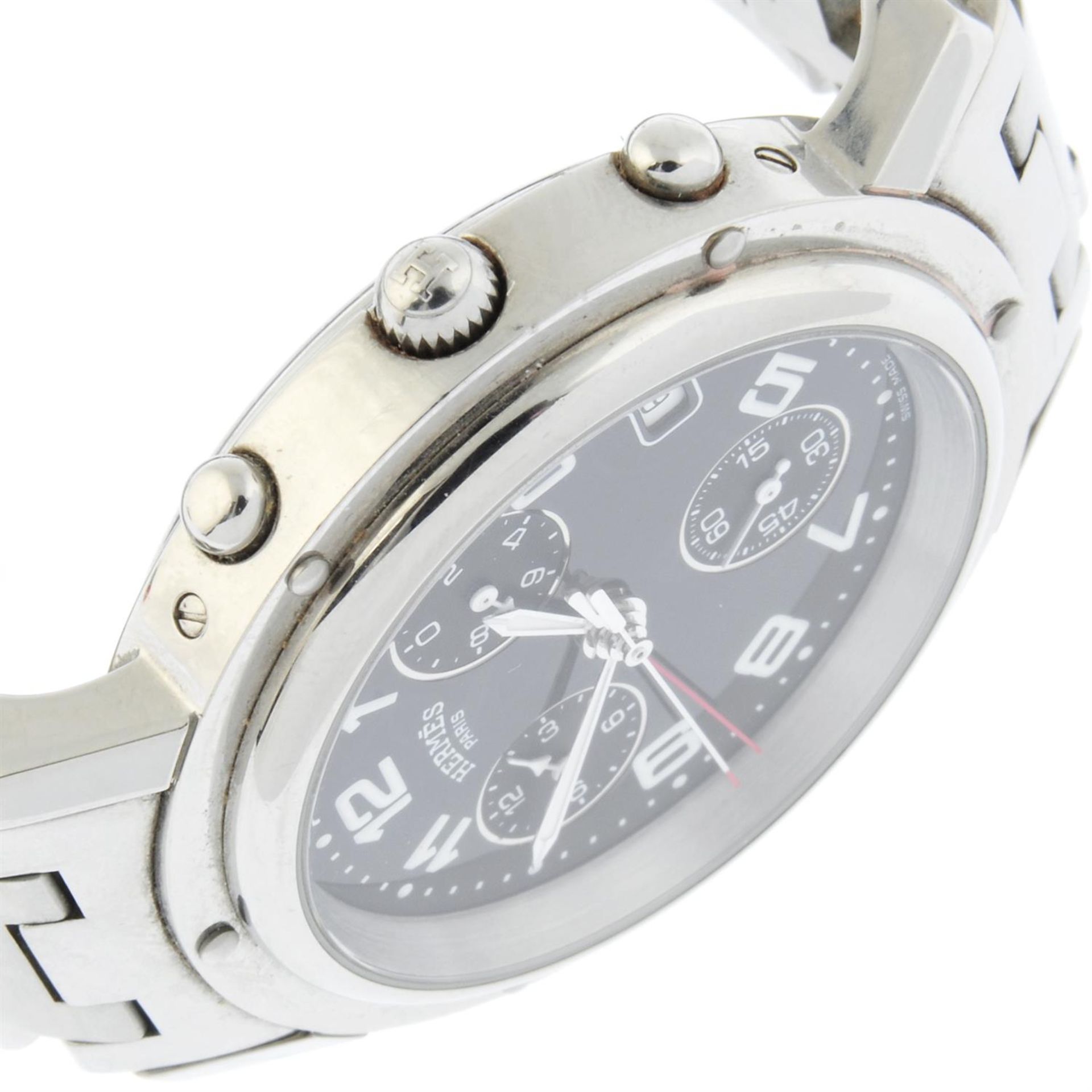 Hermes - a Clipper chronograph watch, 38mm. - Bild 3 aus 5