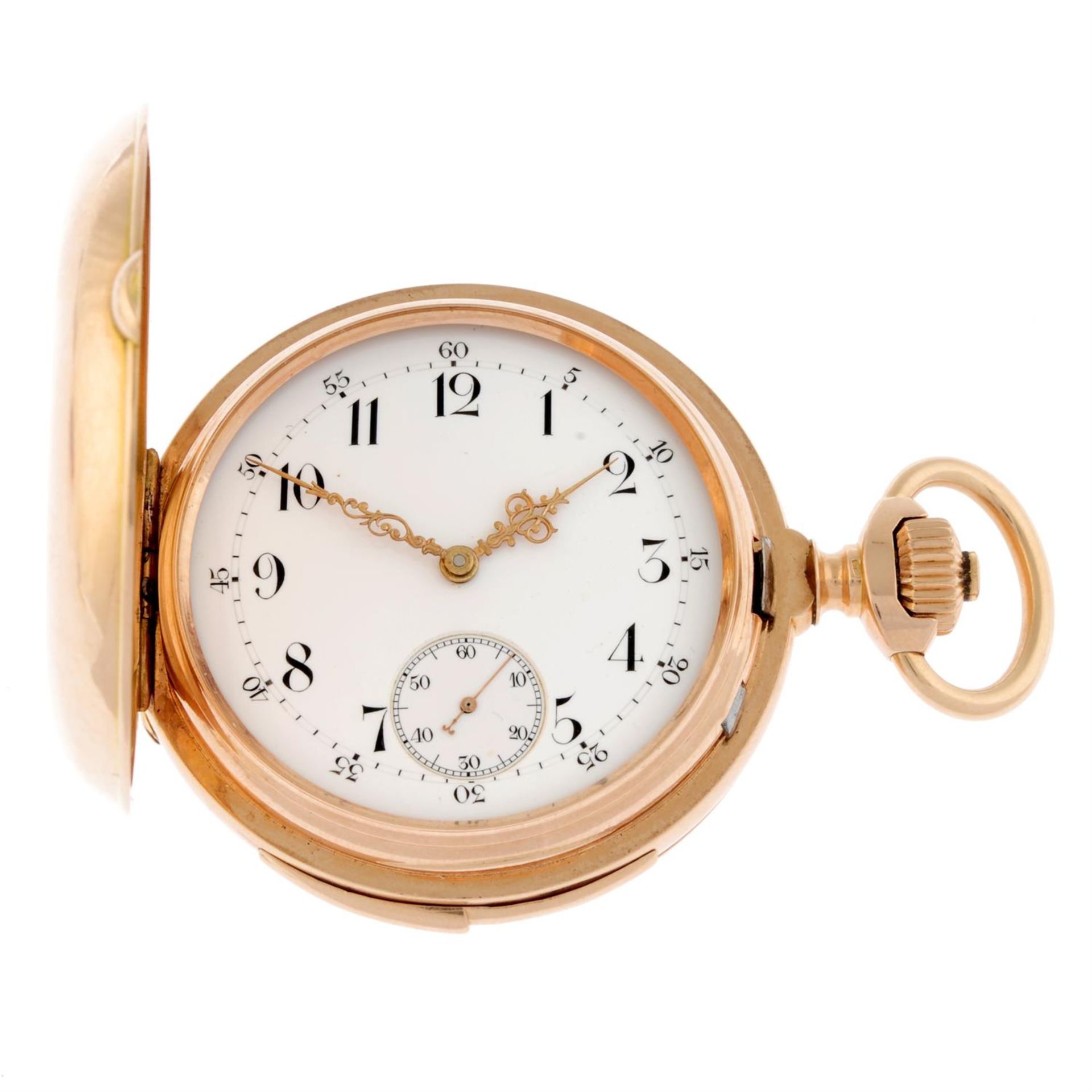 A full hunter repeater pocket watch, 51mm.