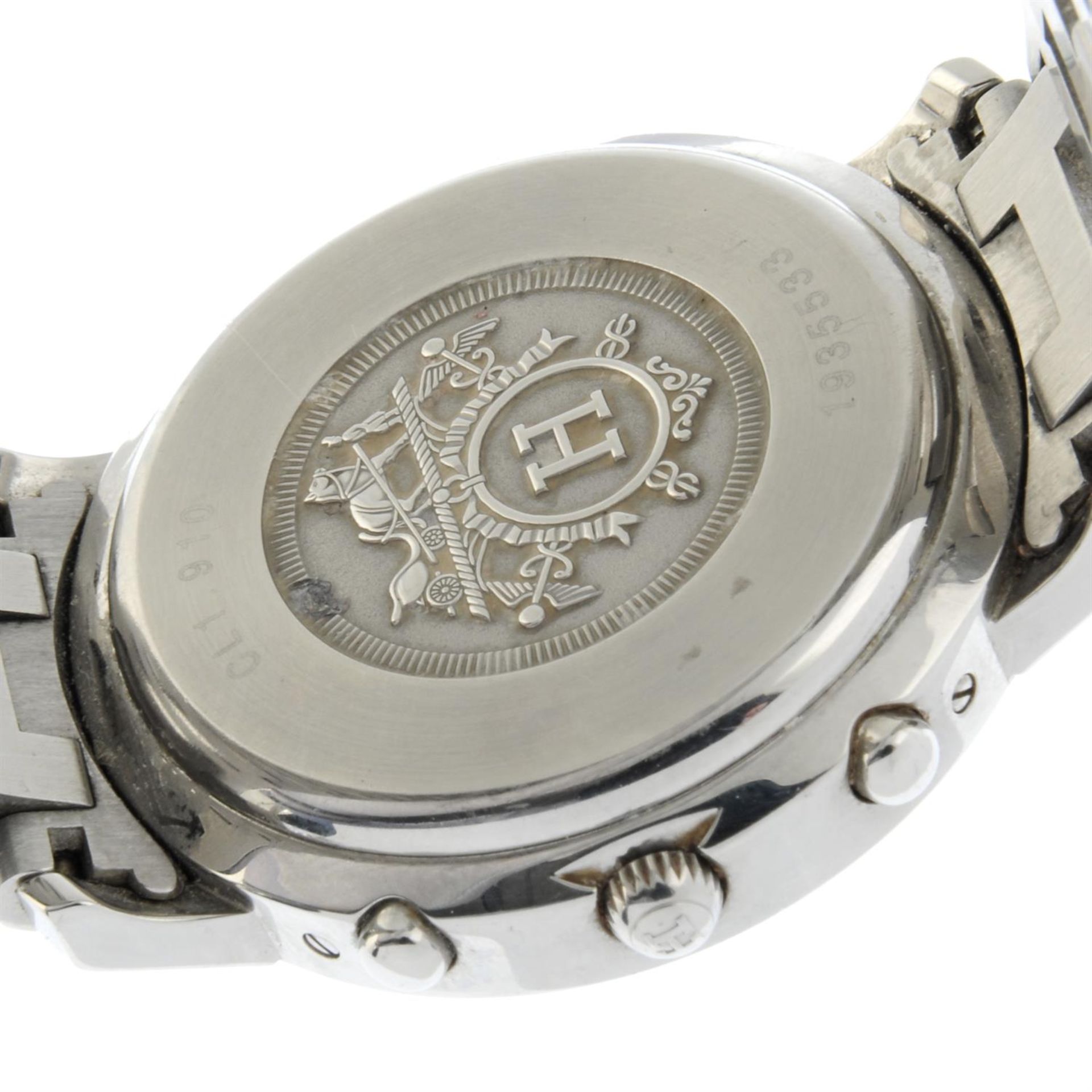 Hermes - a Clipper chronograph watch, 38mm. - Bild 4 aus 5