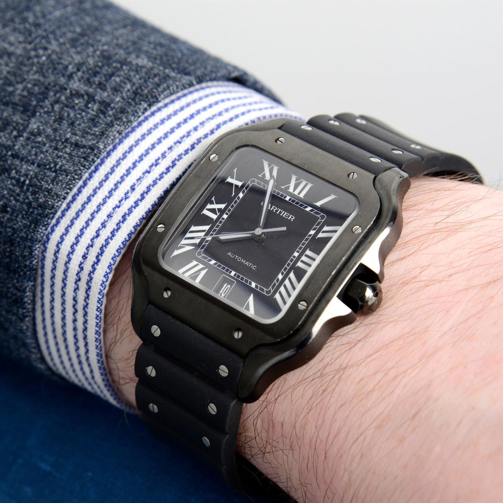 Cartier - a Santos XL watch, 38mm. - Image 5 of 6