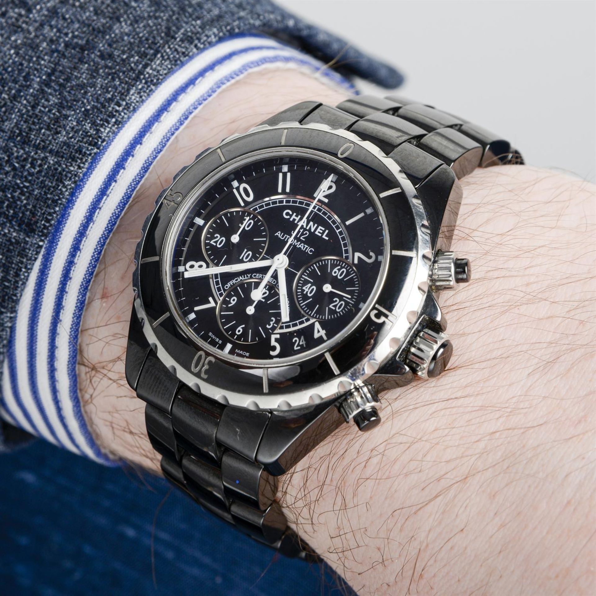 Chanel - a J12 chronograph watch, 41mm. - Bild 5 aus 6