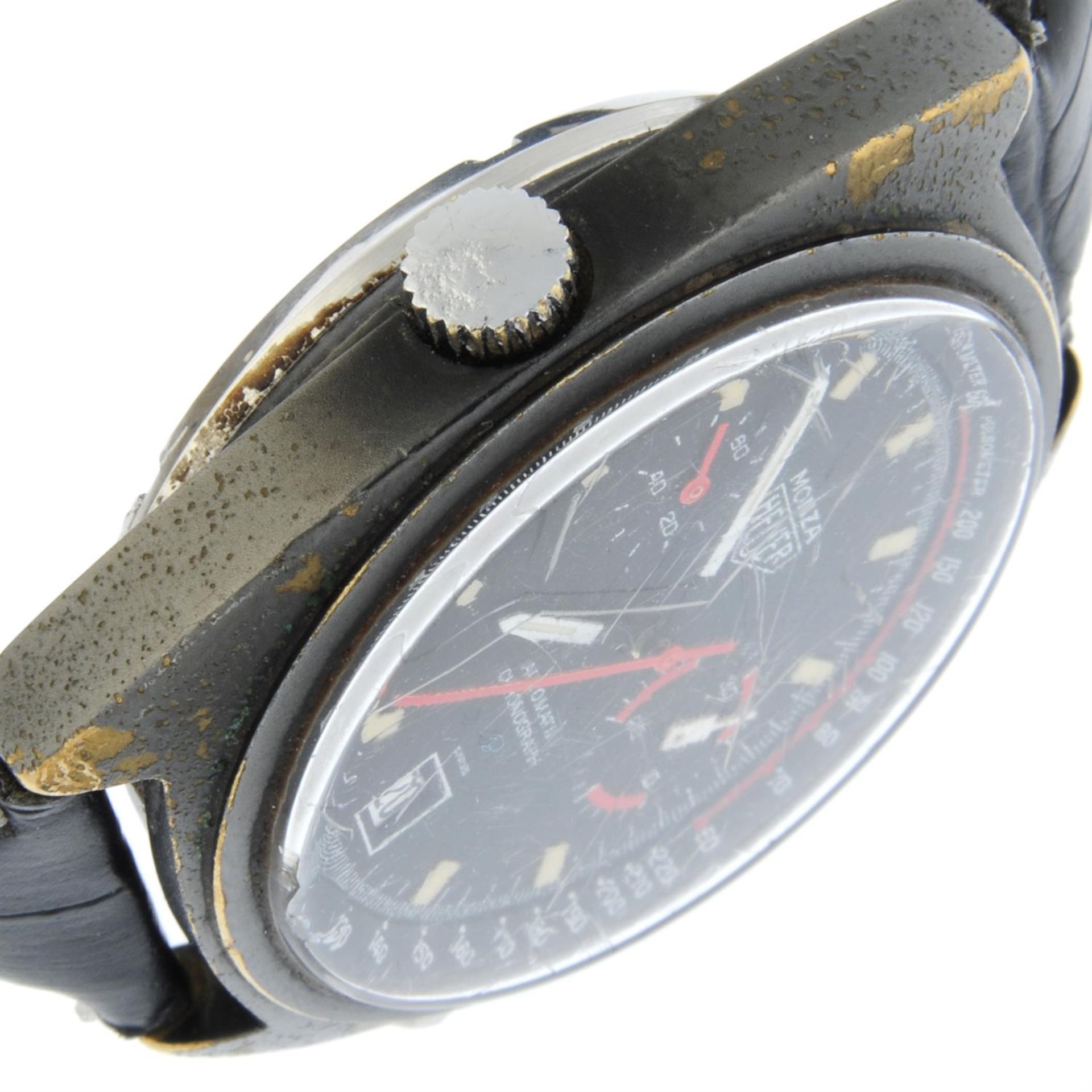 Heuer - a Monza chronograph watch, 38.5mm. - Bild 3 aus 6