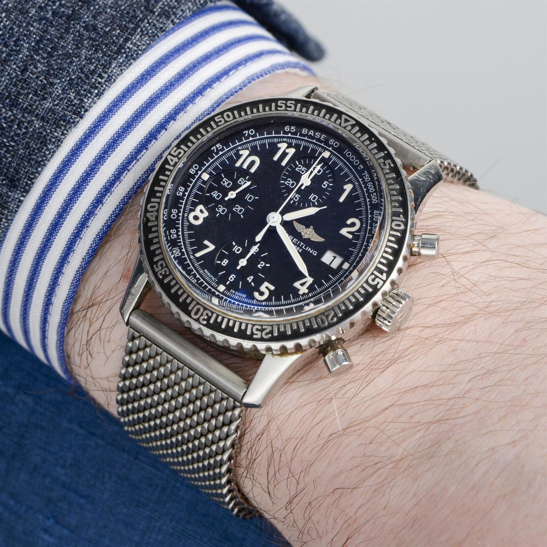 Breitling - an Aviastar chronograph watch, 41.5mm. - Image 6 of 7