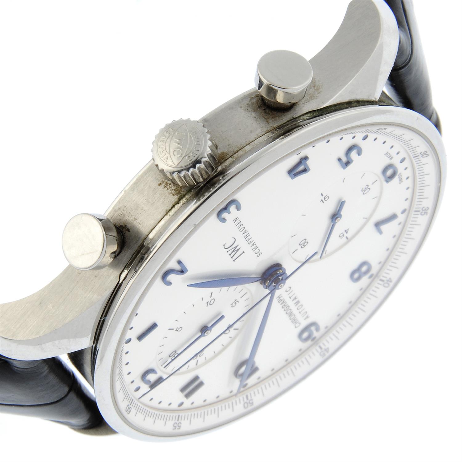 IWC - a Portuguese chronograph watch, 41mm. - Image 3 of 5