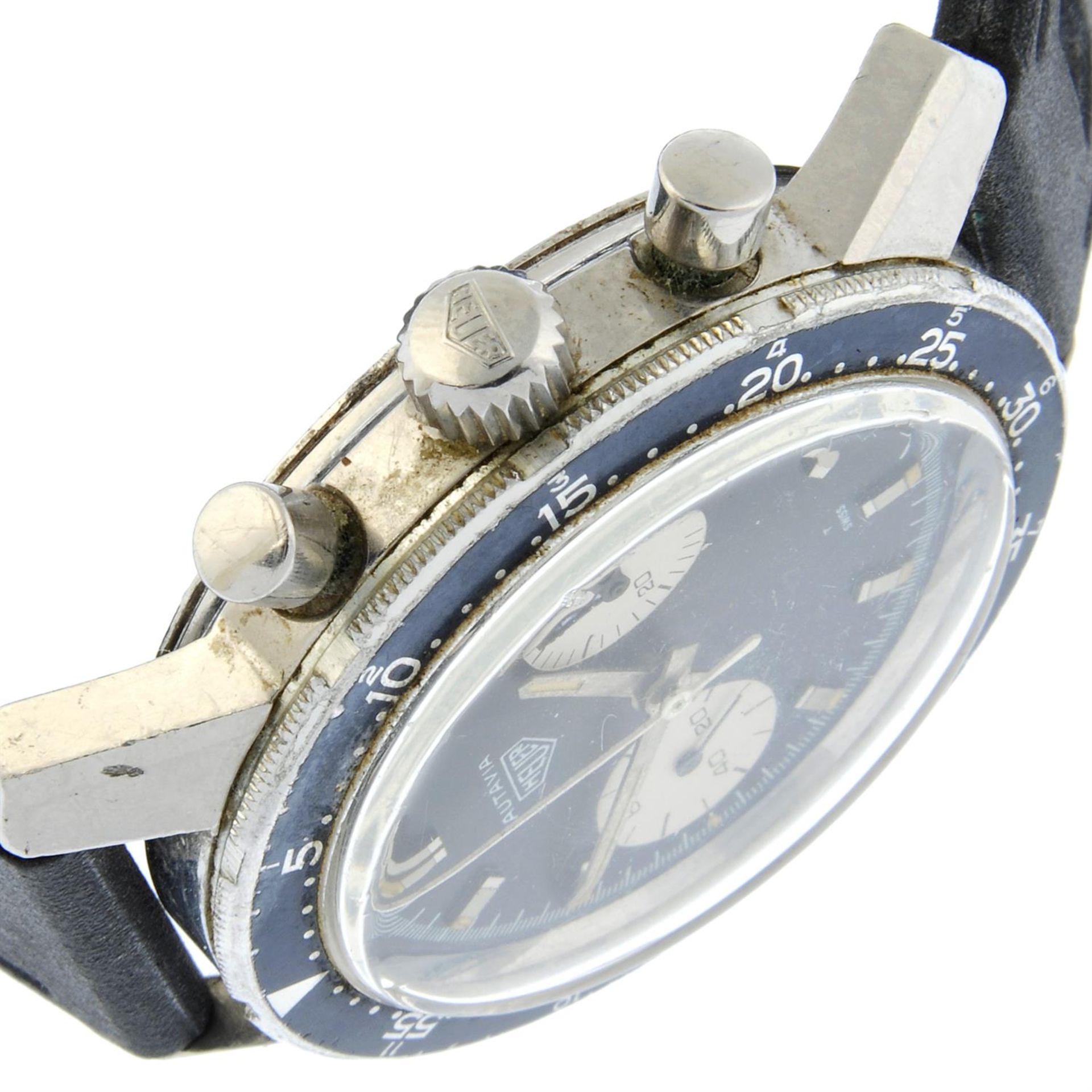 Heuer - an Autavia chronograph watch, 40mm. - Bild 3 aus 7