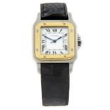 Cartier - a Santos watch, 29x29mm.