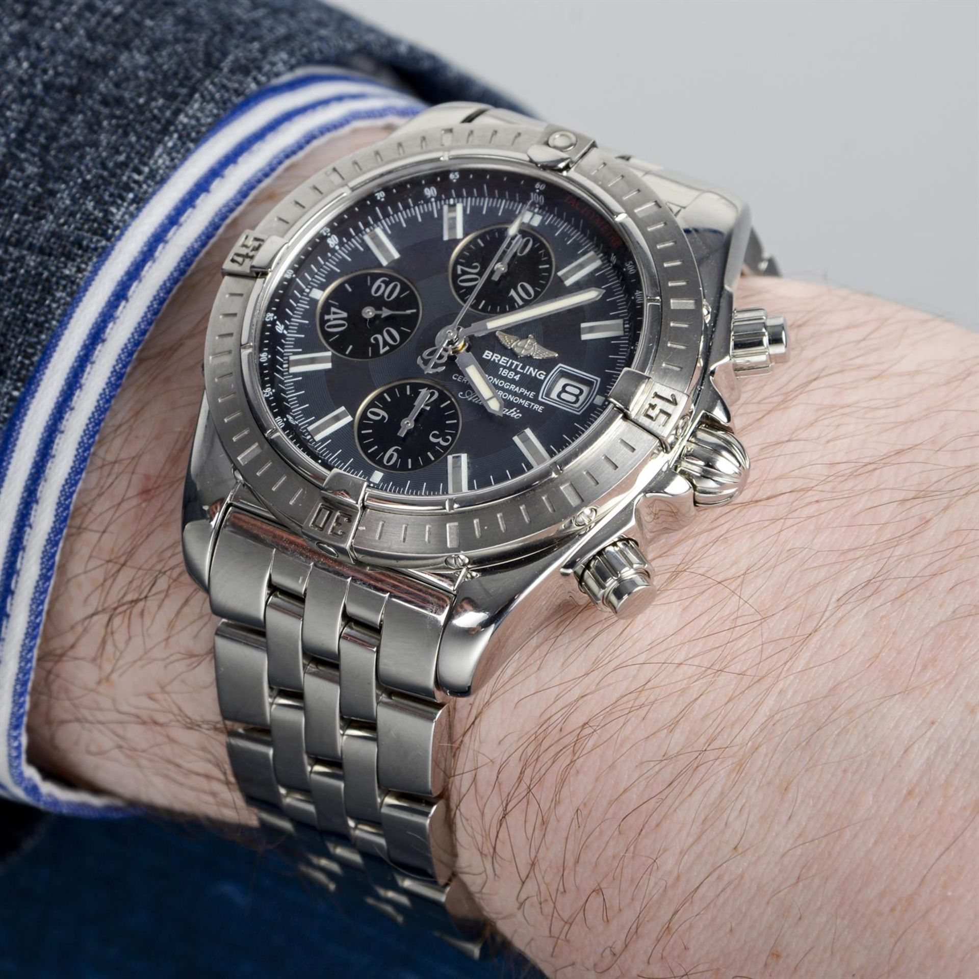 Breitling - a Chronomat Evolution watch, 43mm. - Image 6 of 7