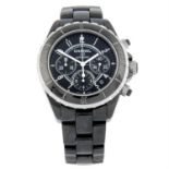 Chanel - a J12 chronograph watch, 41mm.