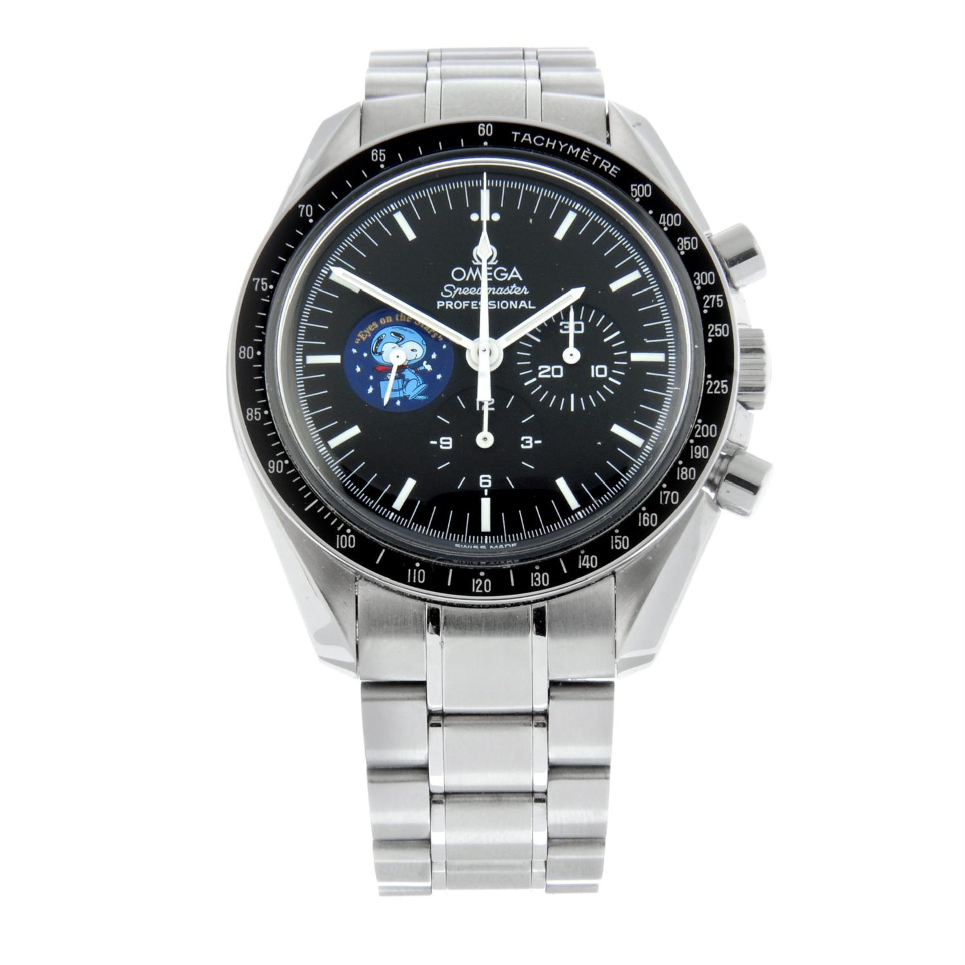 Omega - a Speedmaster 'Eyes On The Star' chronograph watch, 42mm.