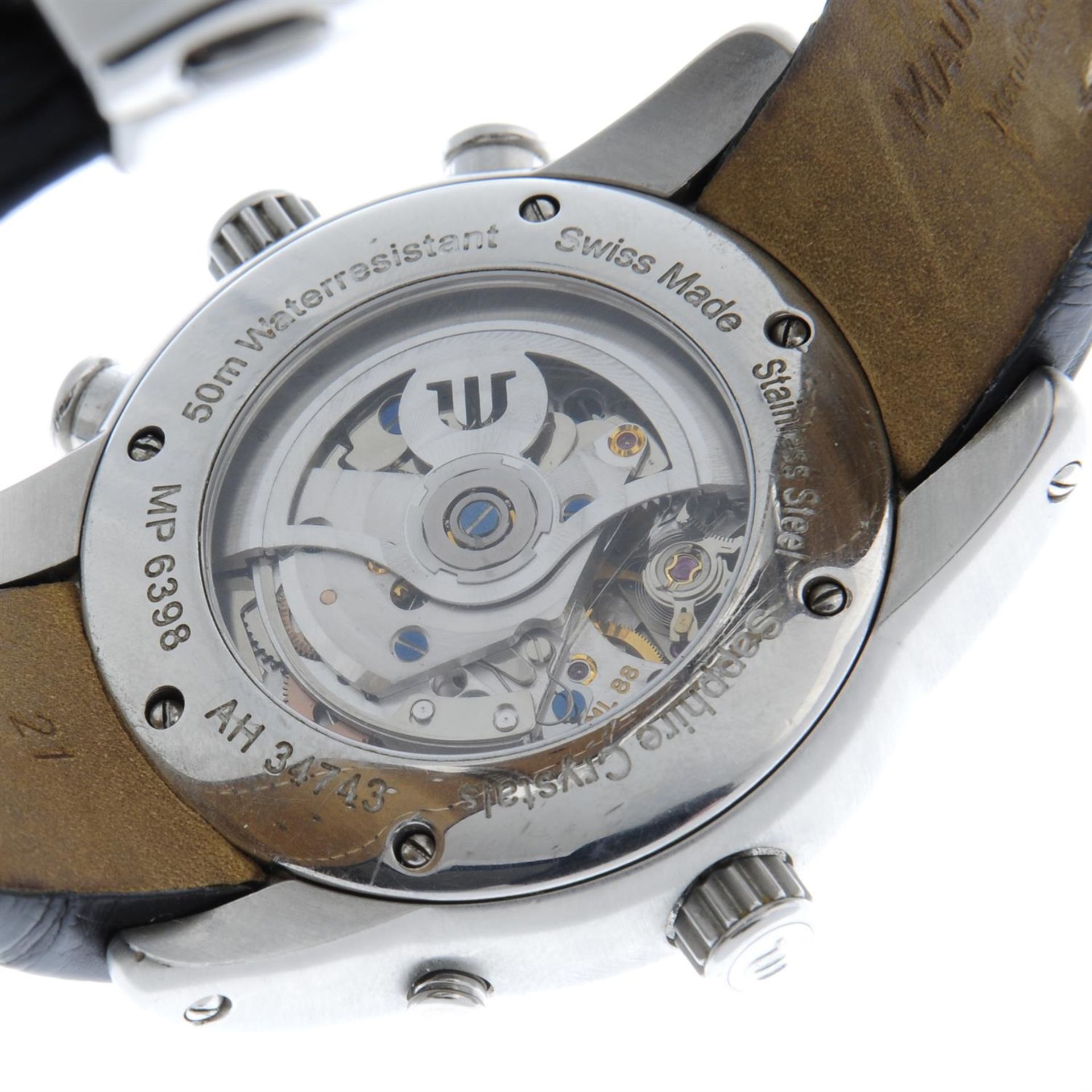 Maurice Lacroix - a Globe Masterpiece chronograph watch, 43mm. - Image 4 of 6