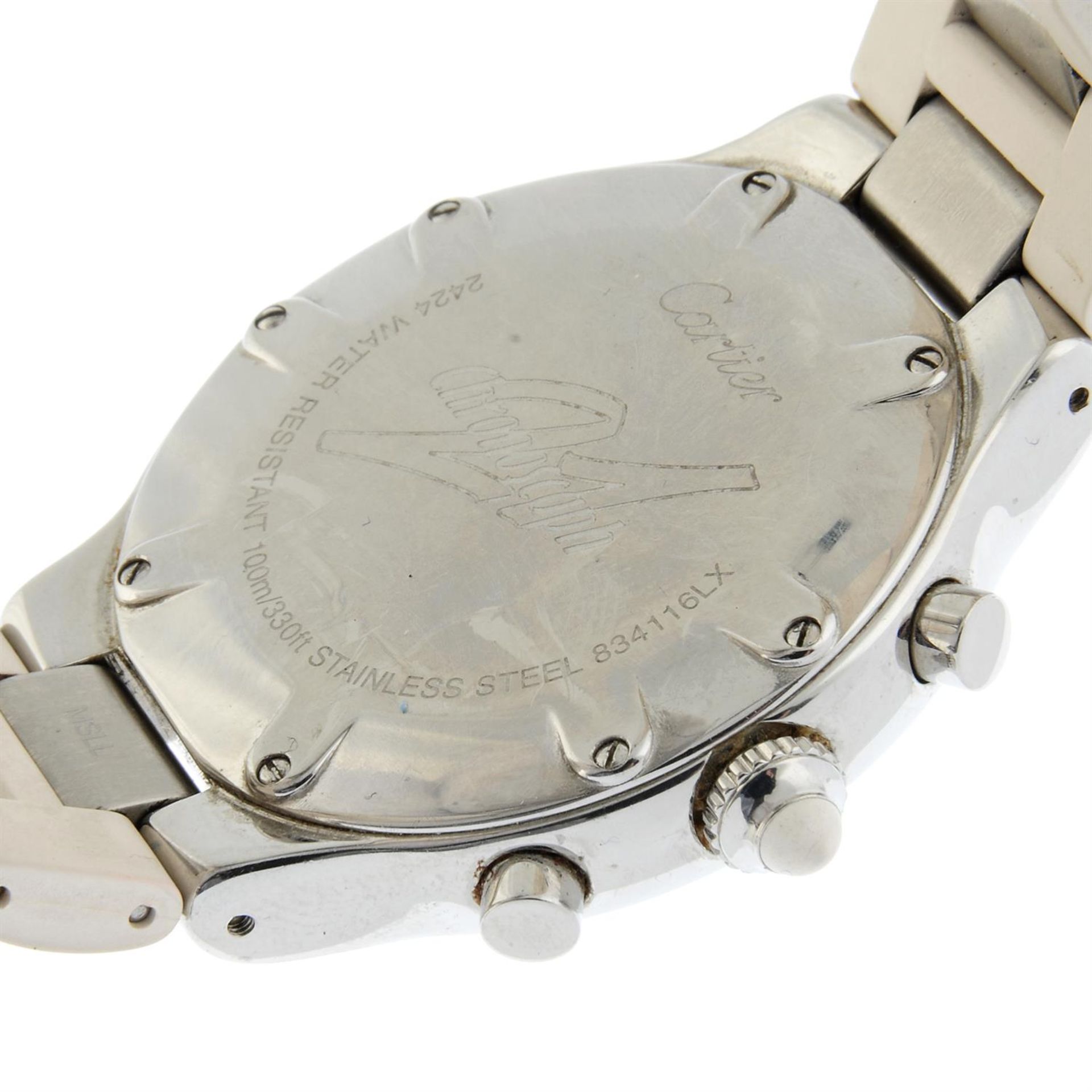 Cartier - a Chronoscaph 21 watch, 38mm. - Bild 4 aus 5
