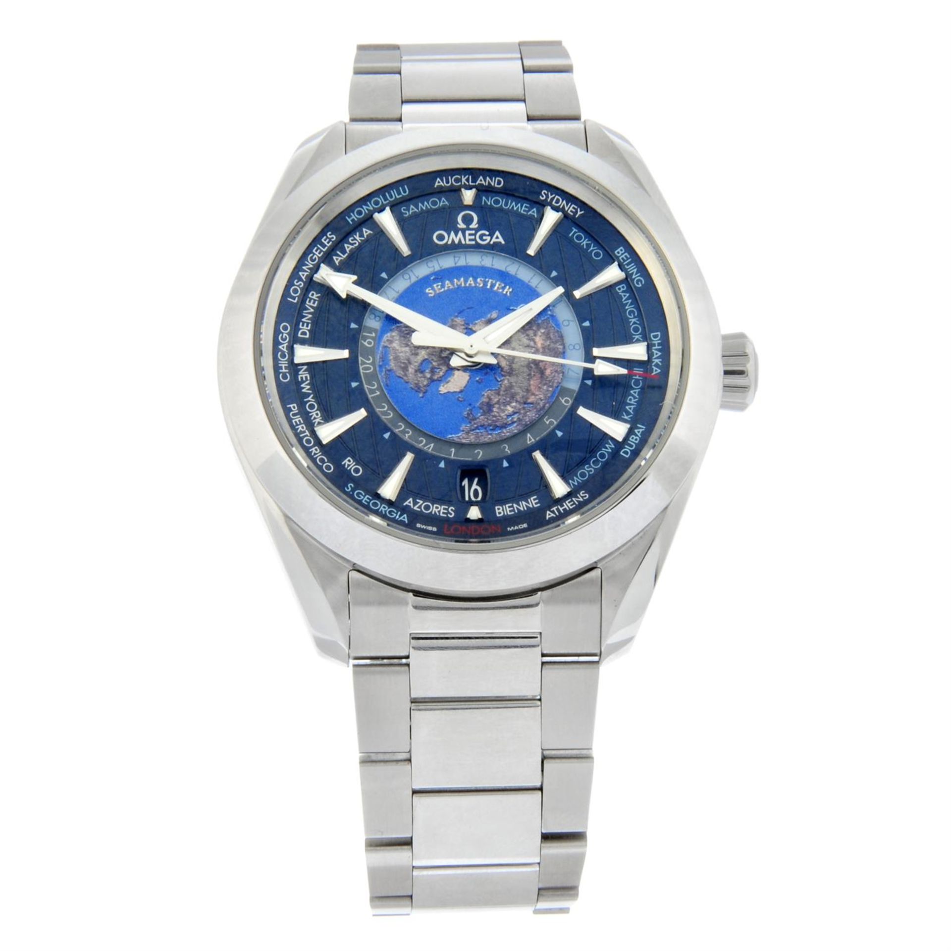 Omega - an Aqua Terra Worldtimer watch, 43mm.