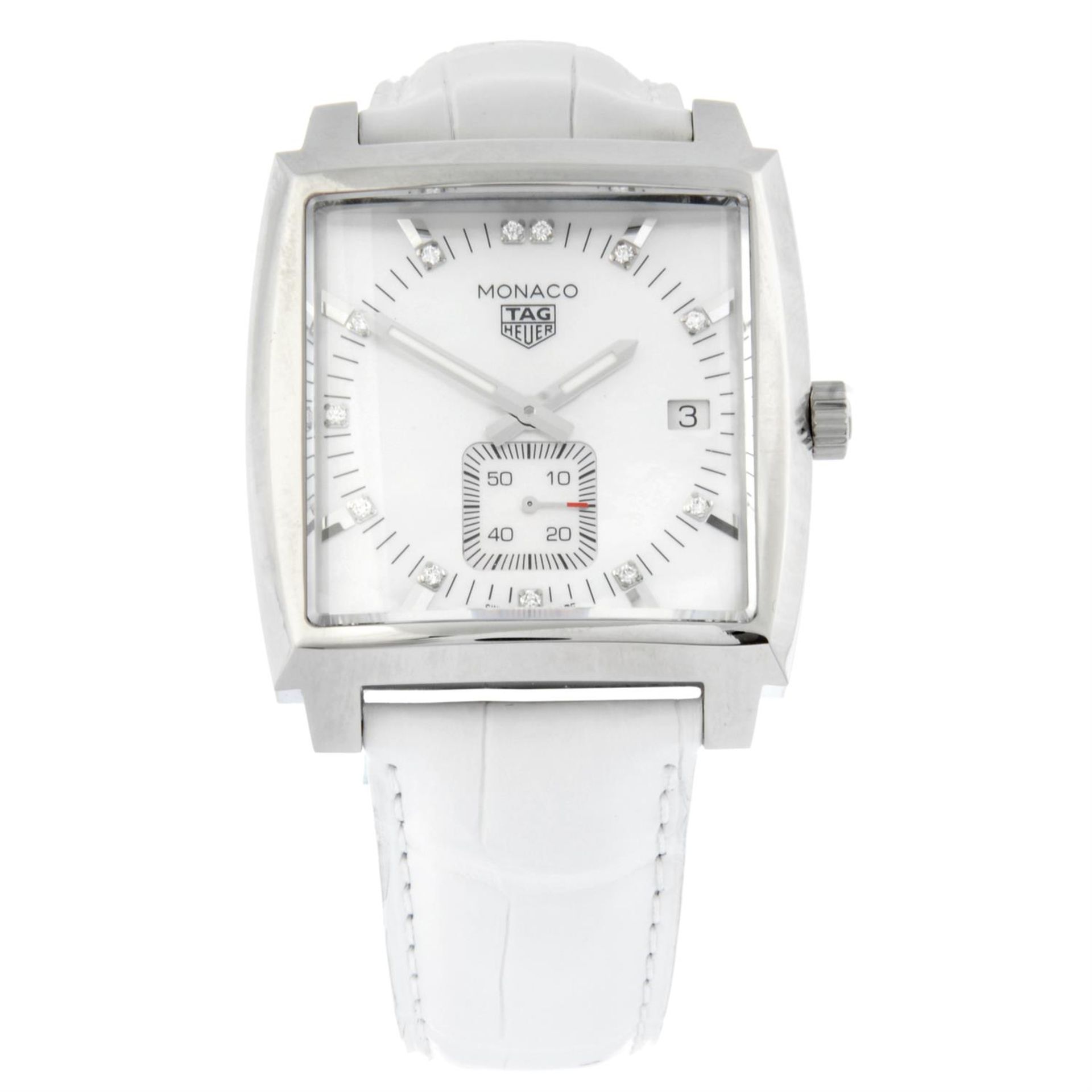 TAG Heuer - a Monaco watch, 36.5mm.