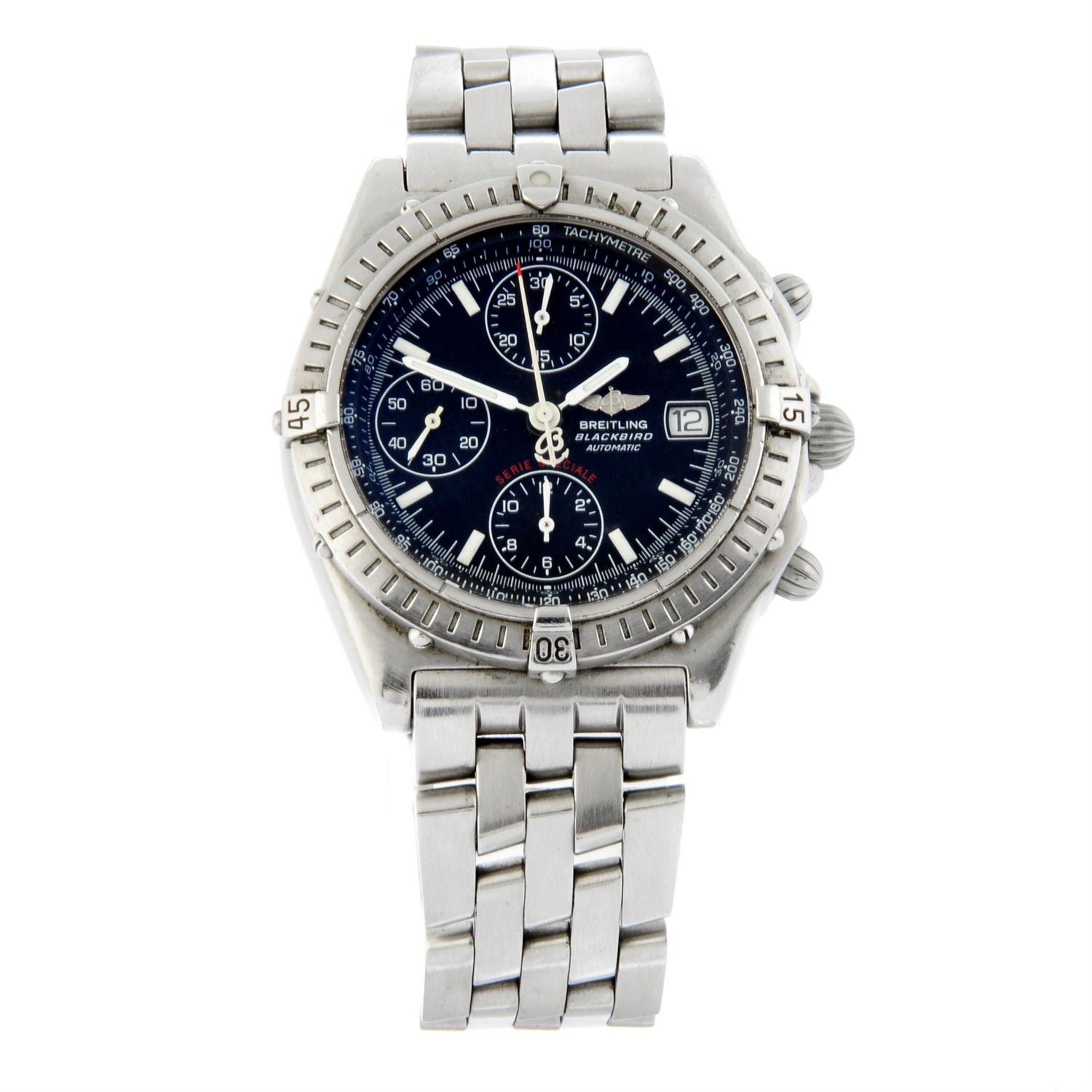 Breitling - a Blackbird chronograph watch, 39mm.