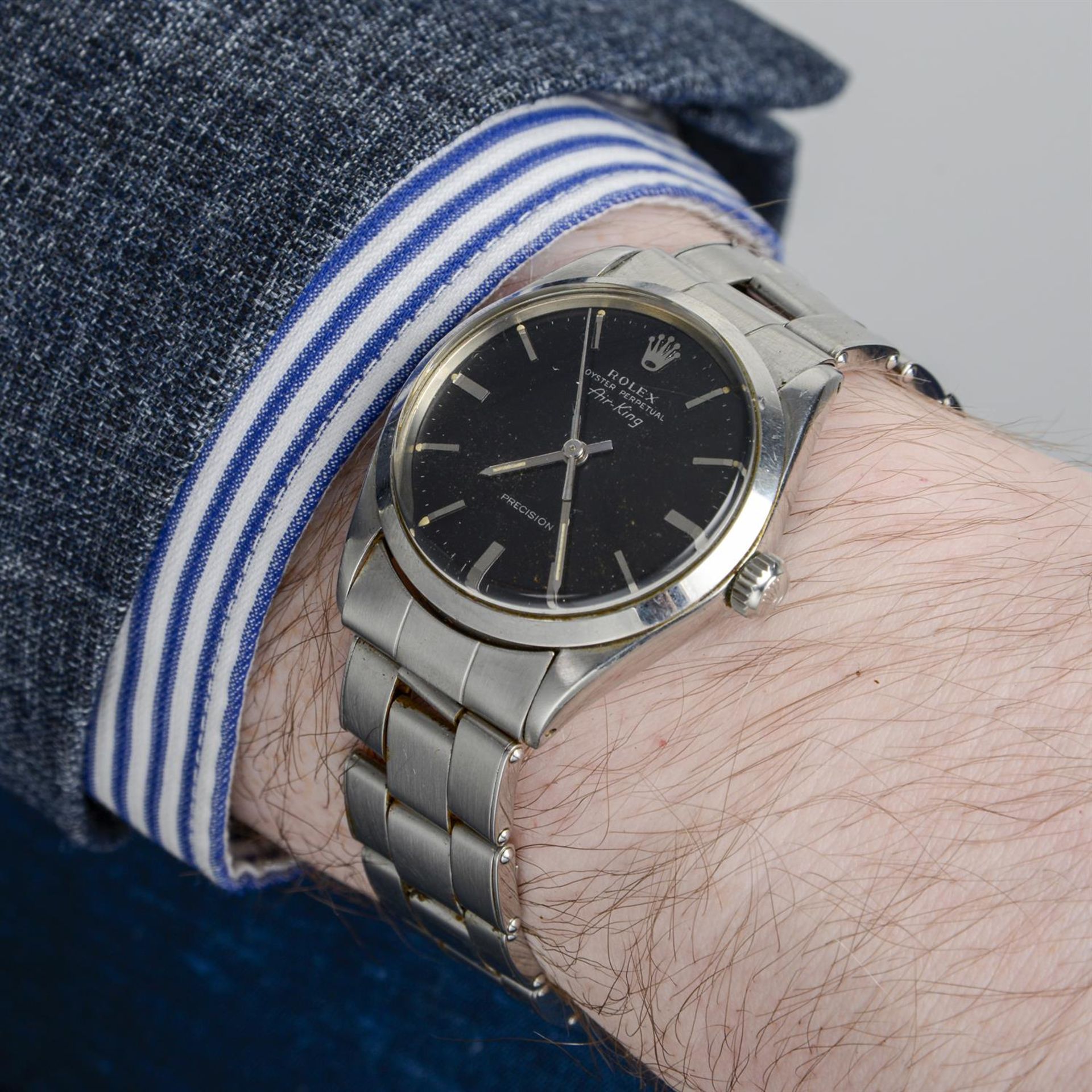 Rolex - an Oyster Perpetual Air-King watch, 34mm. - Image 5 of 5