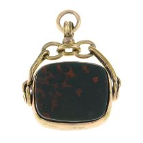 Early 20th century gem fob pendant