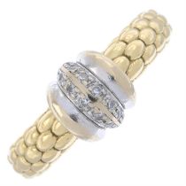 18ct gold diamond ring, Fope