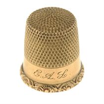 Early 20th century gold Thimble