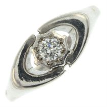 18ct gold diamond single-stone ring