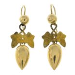 Late 19th century gold drop earrings